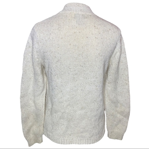 Woolrich Sweater Bird Motif Deep Ecru Heather Size XSP - Picture 7 of 10